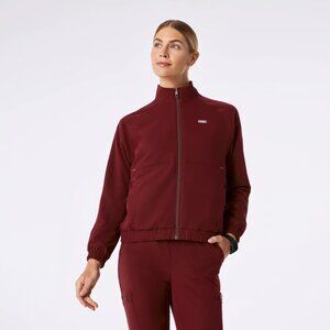 Figs Sydney Scrub Jacket Women’s Small in Burgundy